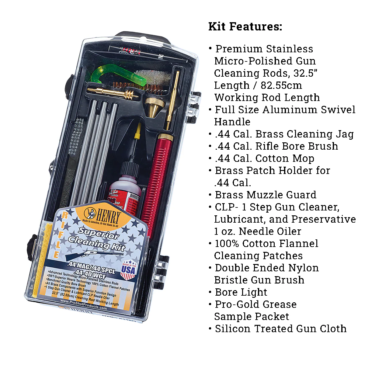 Henry Cleaning Kits (.17-.45 cal Rifle and .410 bore-12ga Shotgun) - Image 9